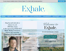 Tablet Screenshot of exhaledayspa.com